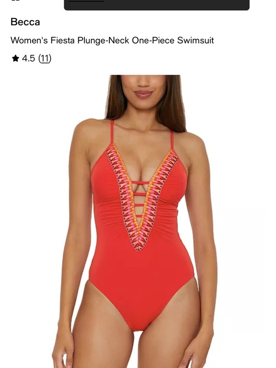 BECCA Other - Becca Swimsuit 🍓🐠with Multicolor Trimo